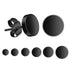6Pairs 316L Surgical Steel Black Flat Round 3/4/5/6/7/8mm Men Women Stud Earring